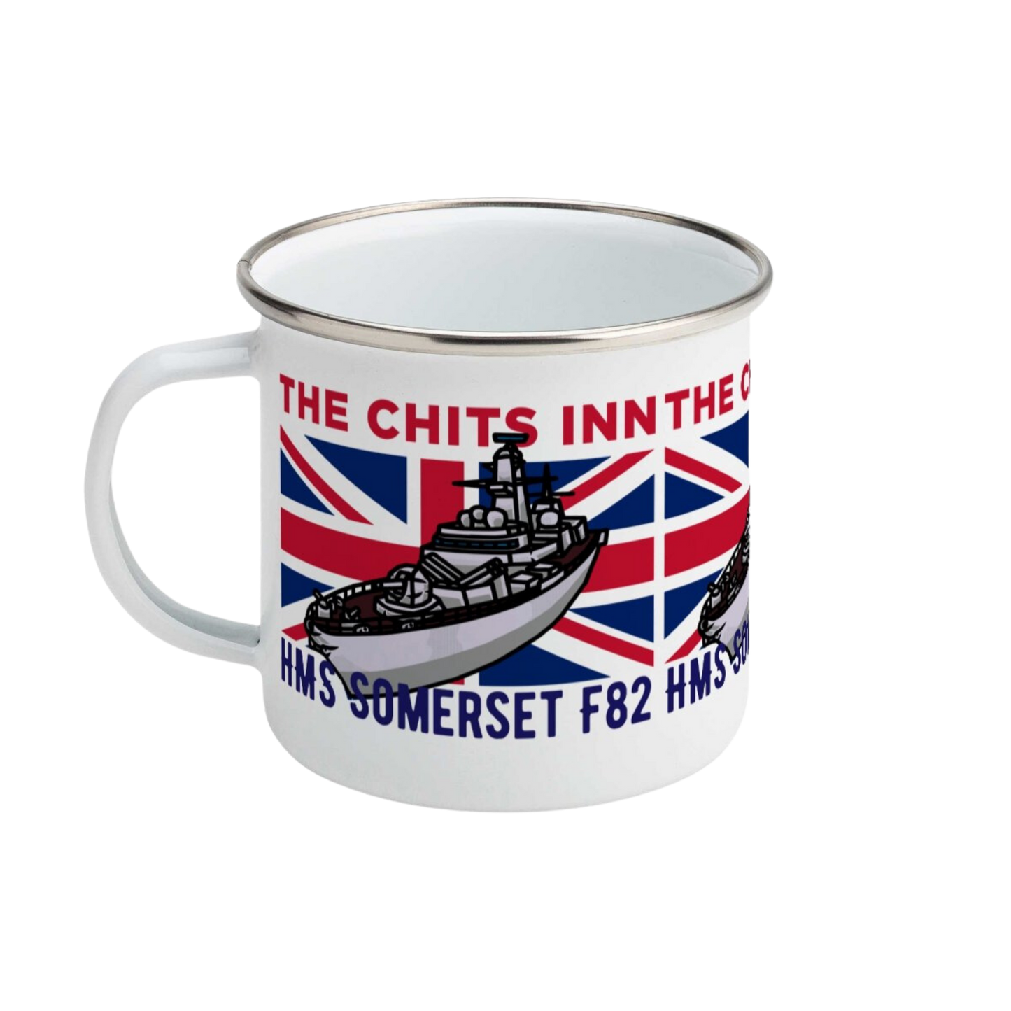HMS Somerset F82 Enamel Mug