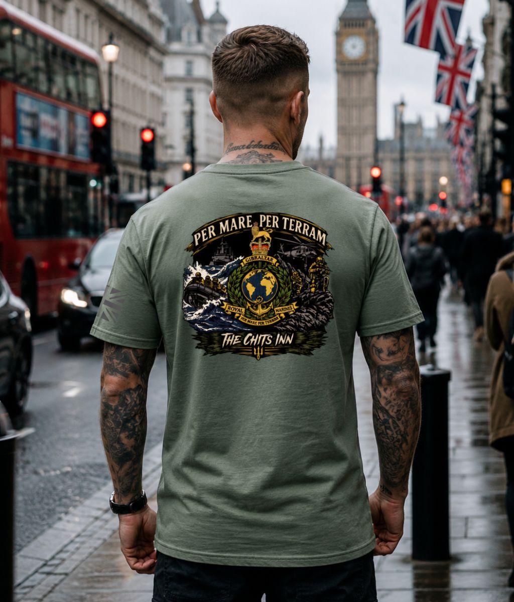 Per Mare Per Terram Tee | Royal Marines Inspired T-Shirt | The Chits Inn