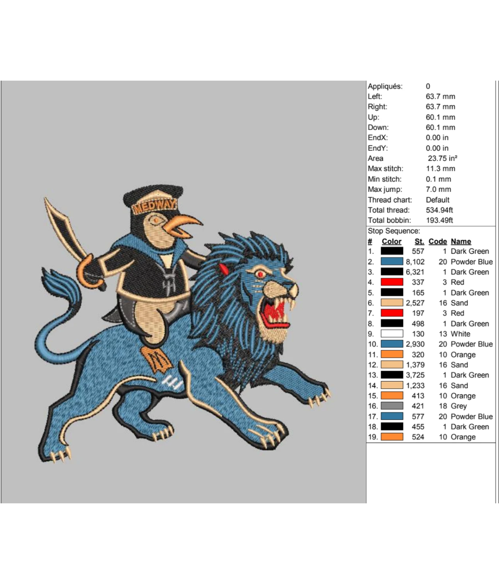 Digitising Fee – Embroidered Cummerbunds