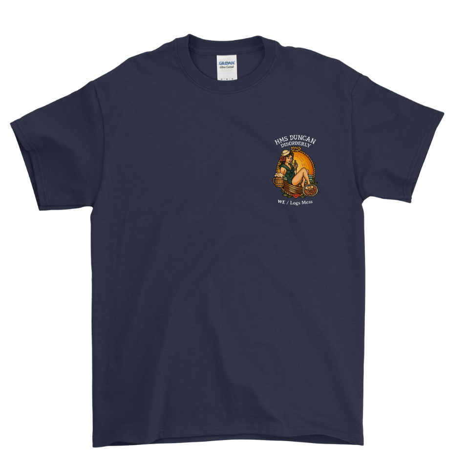 HMS Duncan "Disorderly Mess" T-Shirt – Choose Your Mess - | The Chits Inn | Unisex T-Shirt | Navy Tee