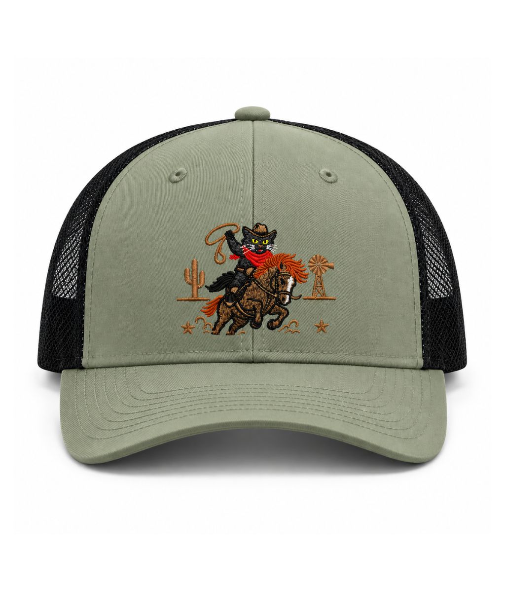 Black Cat Trucker Hat