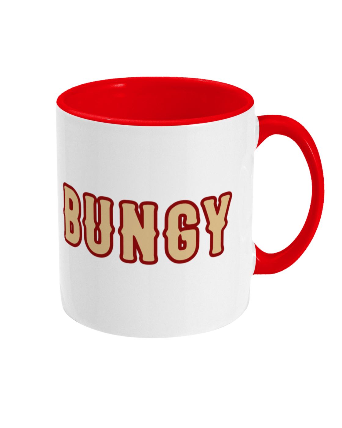 Customisable HMS Agamemnon 11oz Glossy Ceramic Mug – Personalised Text, Red Handle & Interior – Dishwasher & Microwave Safe
