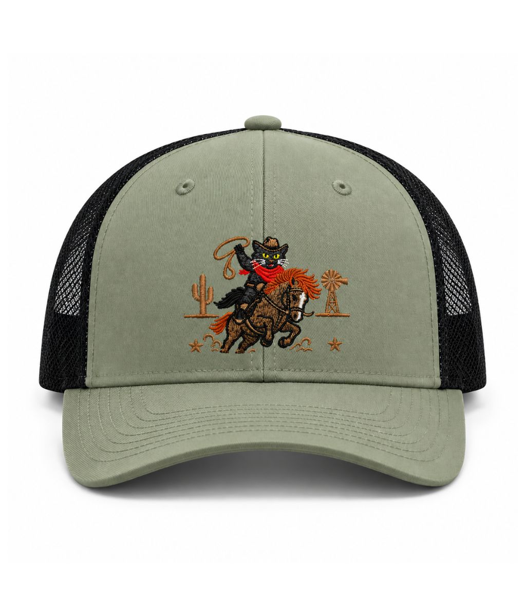 Black Cat Trucker Hat