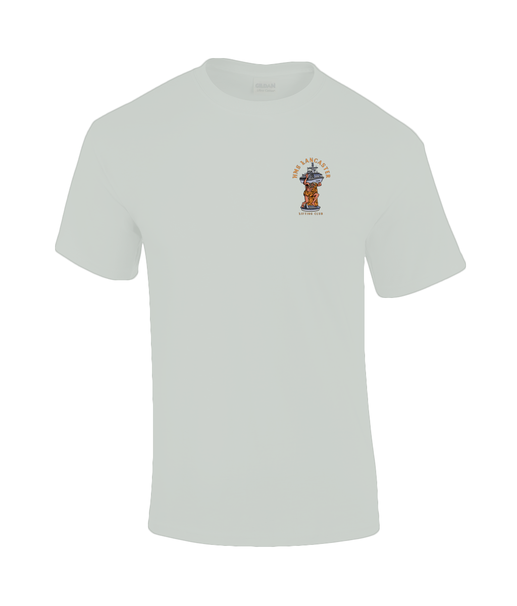 HMS Lancaster Lifting Club Tee | Royal Navy Fitness Shirt by The Chits Inn