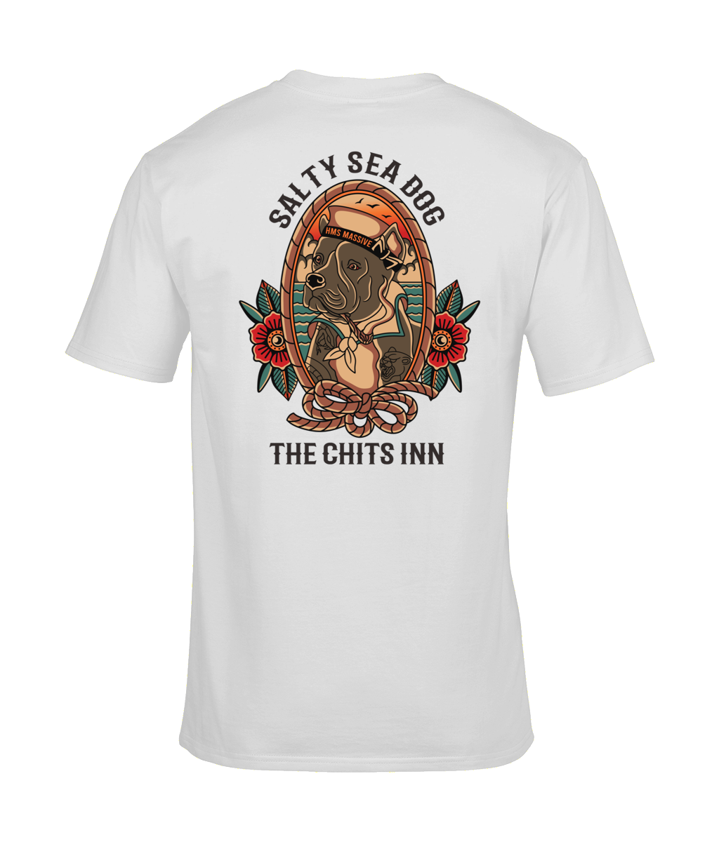 Salty Sea Dog T-Shirt | Nautical Sailor Tattoo Style Tee