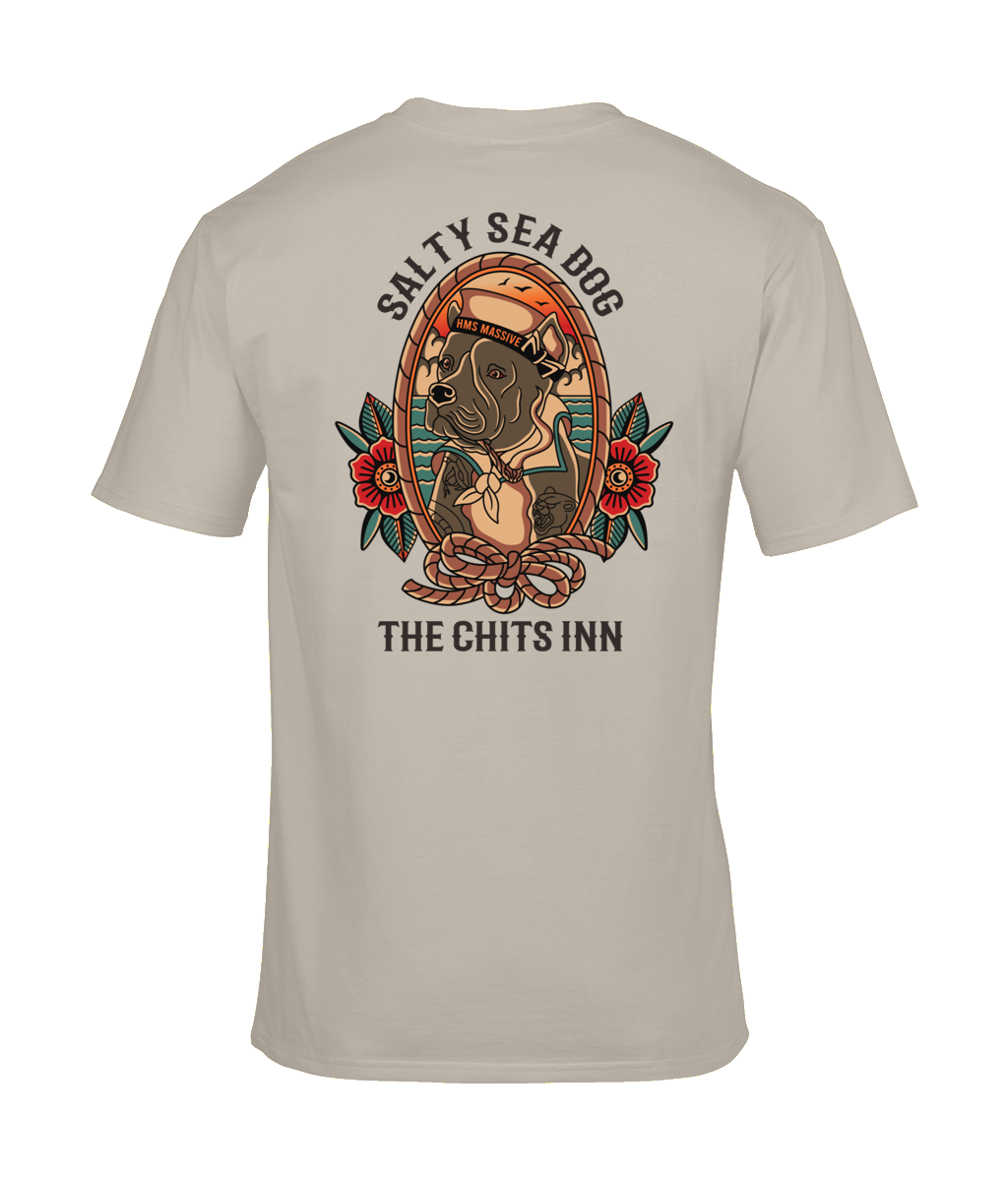Salty Sea Dog T-Shirt | Nautical Sailor Tattoo Style Tee