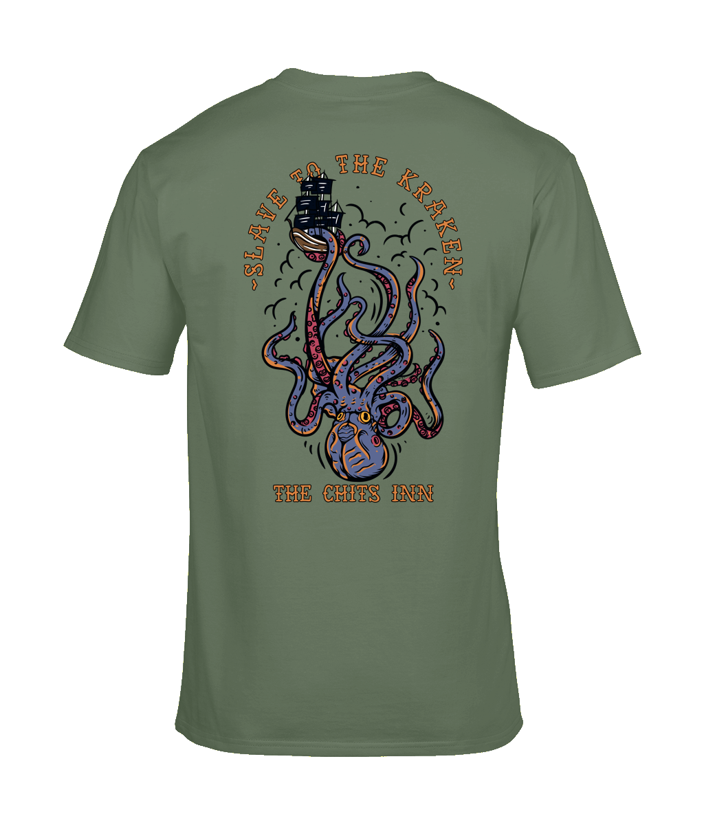 Slave to the Kraken T-Shirt – Heavyweight & Lightweight 100% Cotton Nautical Graphic Tee