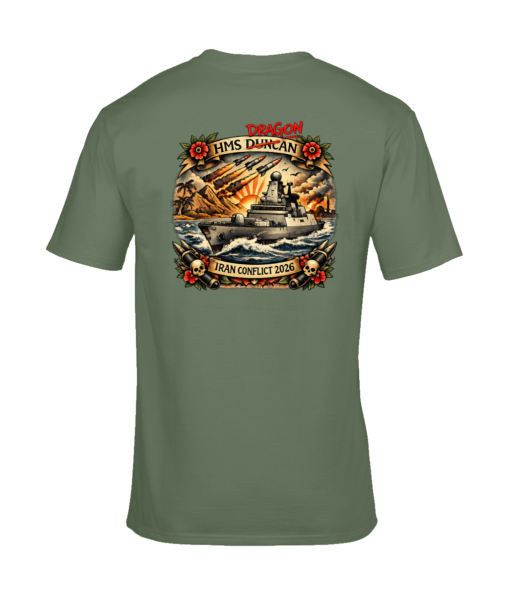 HMS Dragon Deployment T-Shirt – Sailor Jerry Style Naval Design
