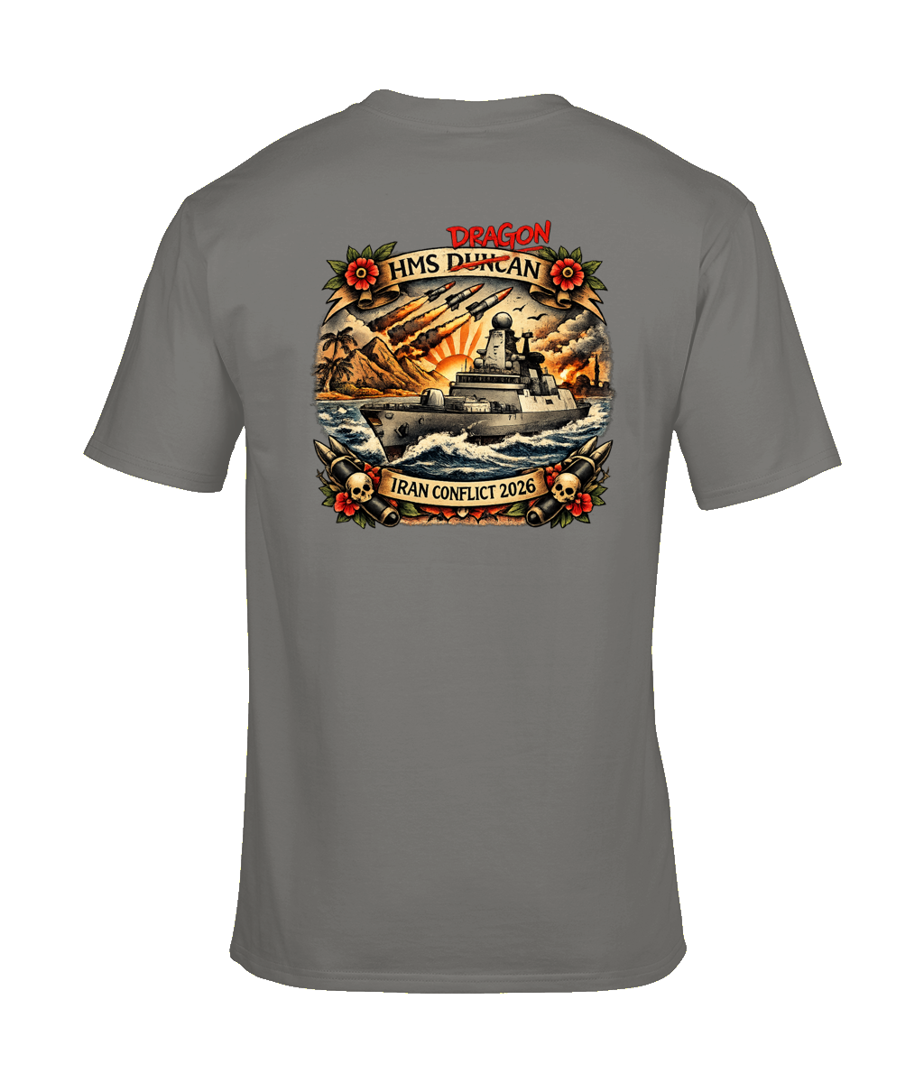 HMS Dragon Deployment T-Shirt – Sailor Jerry Style Naval Design
