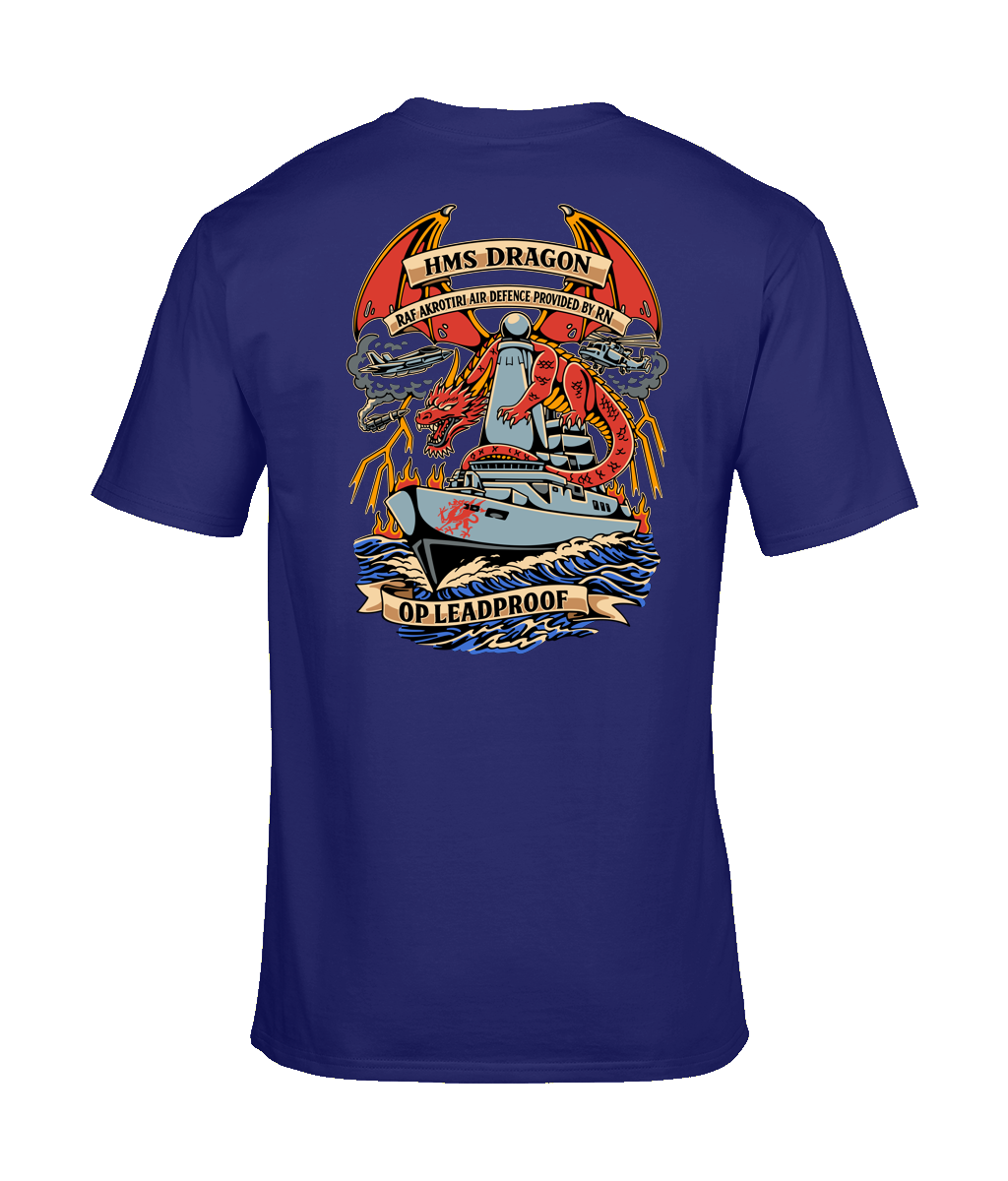 HMS Dragon OP LEADPROOF T-Shirt - Royal Navy Deployment Tee - The Chits Inn
