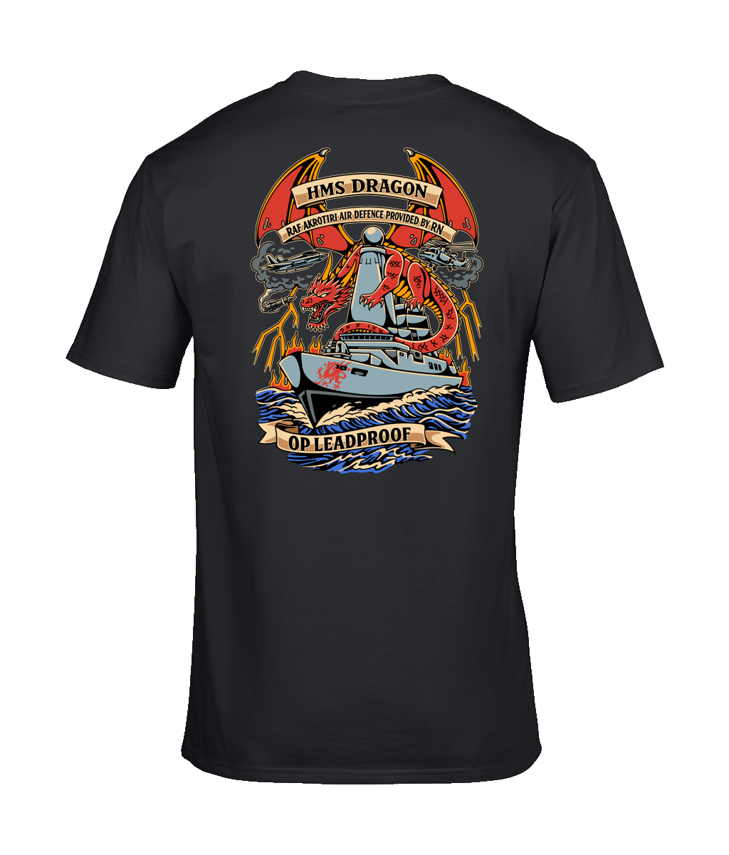 HMS Dragon OP LEADPROOF T-Shirt - Royal Navy Deployment Tee - The Chits Inn