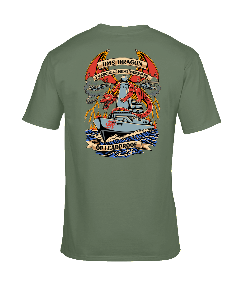 HMS Dragon OP LEADPROOF T-Shirt - Royal Navy Deployment Tee - The Chits Inn