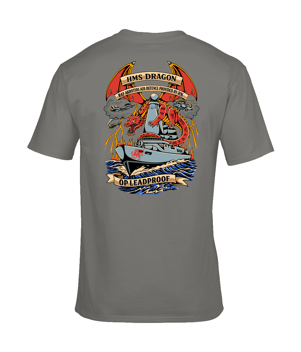 HMS Dragon OP LEADPROOF T-Shirt - Royal Navy Deployment Tee - The Chits Inn