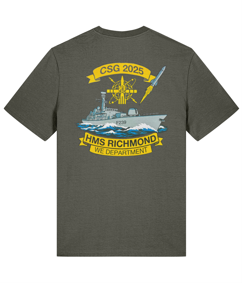 HMS Richmond WE Department T-Shirts – Personalised, 100% Cotton