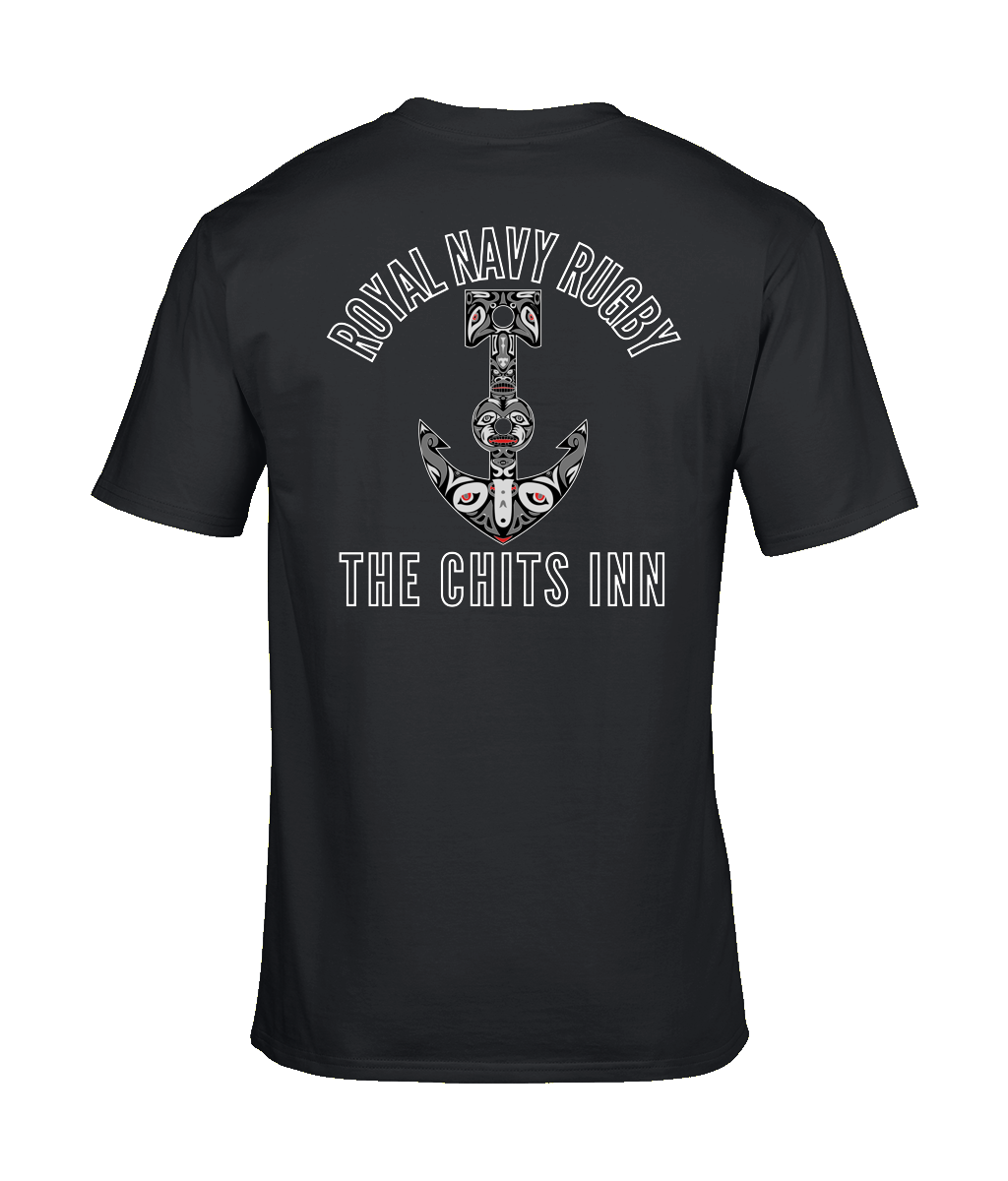 Royal Navy Polynesian Inspired Rugby T-Shirt | RN Anchor Tee