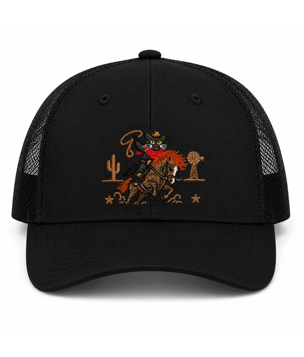 Black Cat Trucker Hat