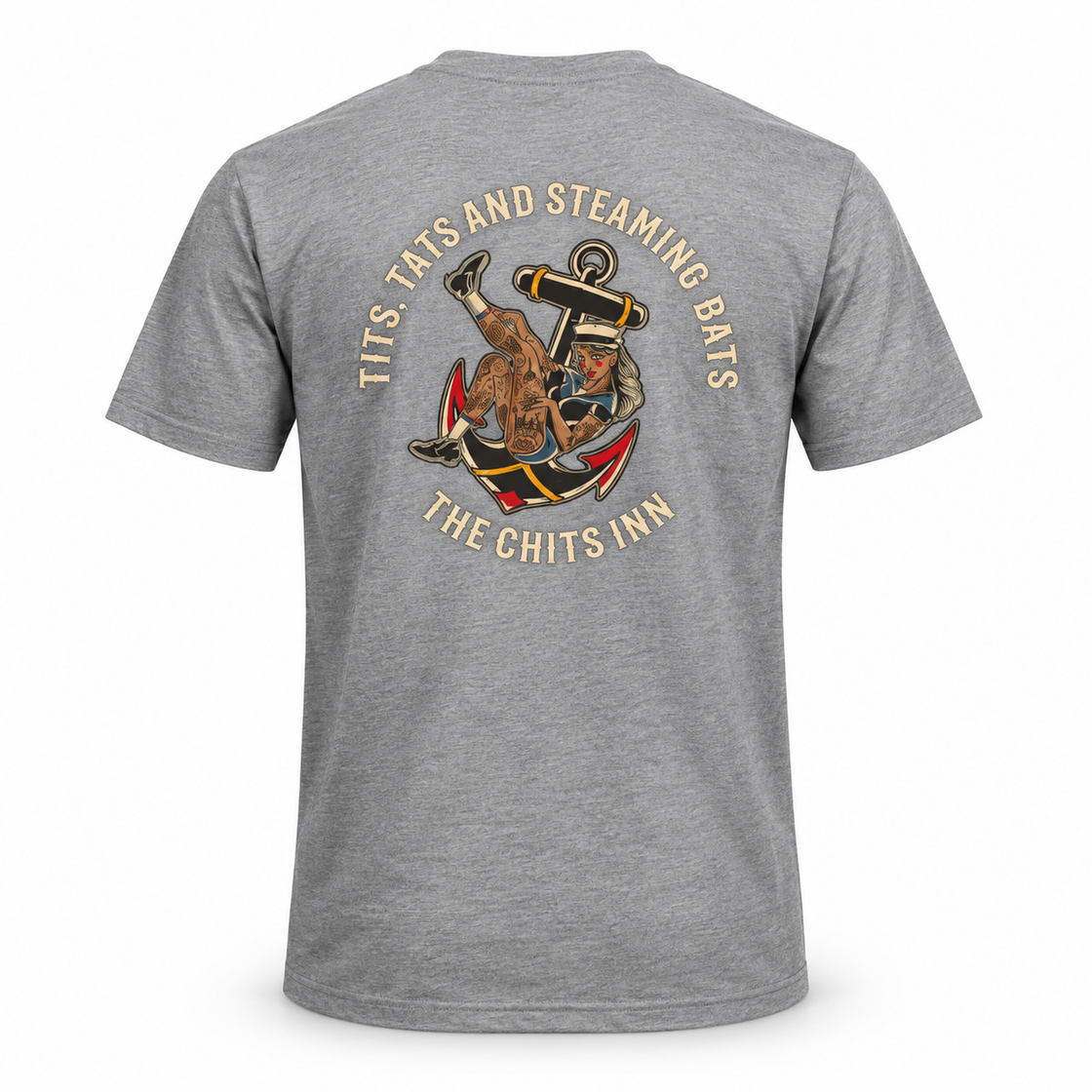Tits, Tats and Steaming Bats Unisex T-Shirt | Bold Navy Tee
