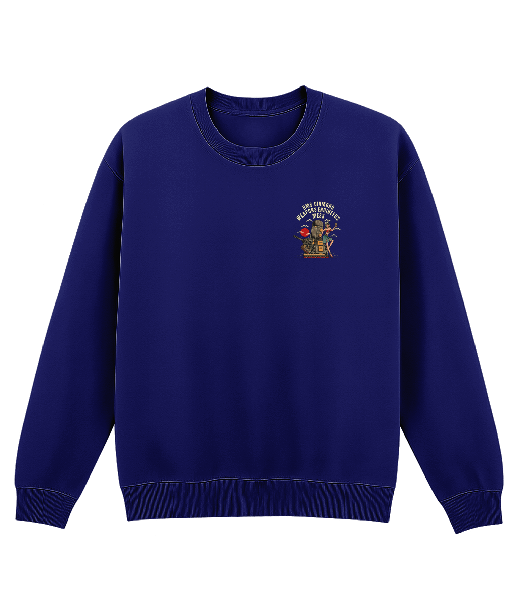 HMS Diamond Weapons Engineers Mess Sweatshirt – Sailor Jerry Style Naval Graphic Crewneck