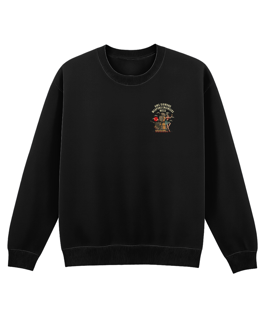 HMS Diamond Weapons Engineers Mess Sweatshirt – Sailor Jerry Style Naval Graphic Crewneck
