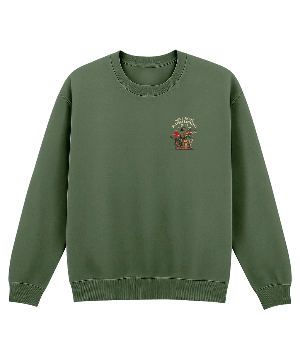 HMS Diamond Weapons Engineers Mess Sweatshirt – Sailor Jerry Style Naval Graphic Crewneck