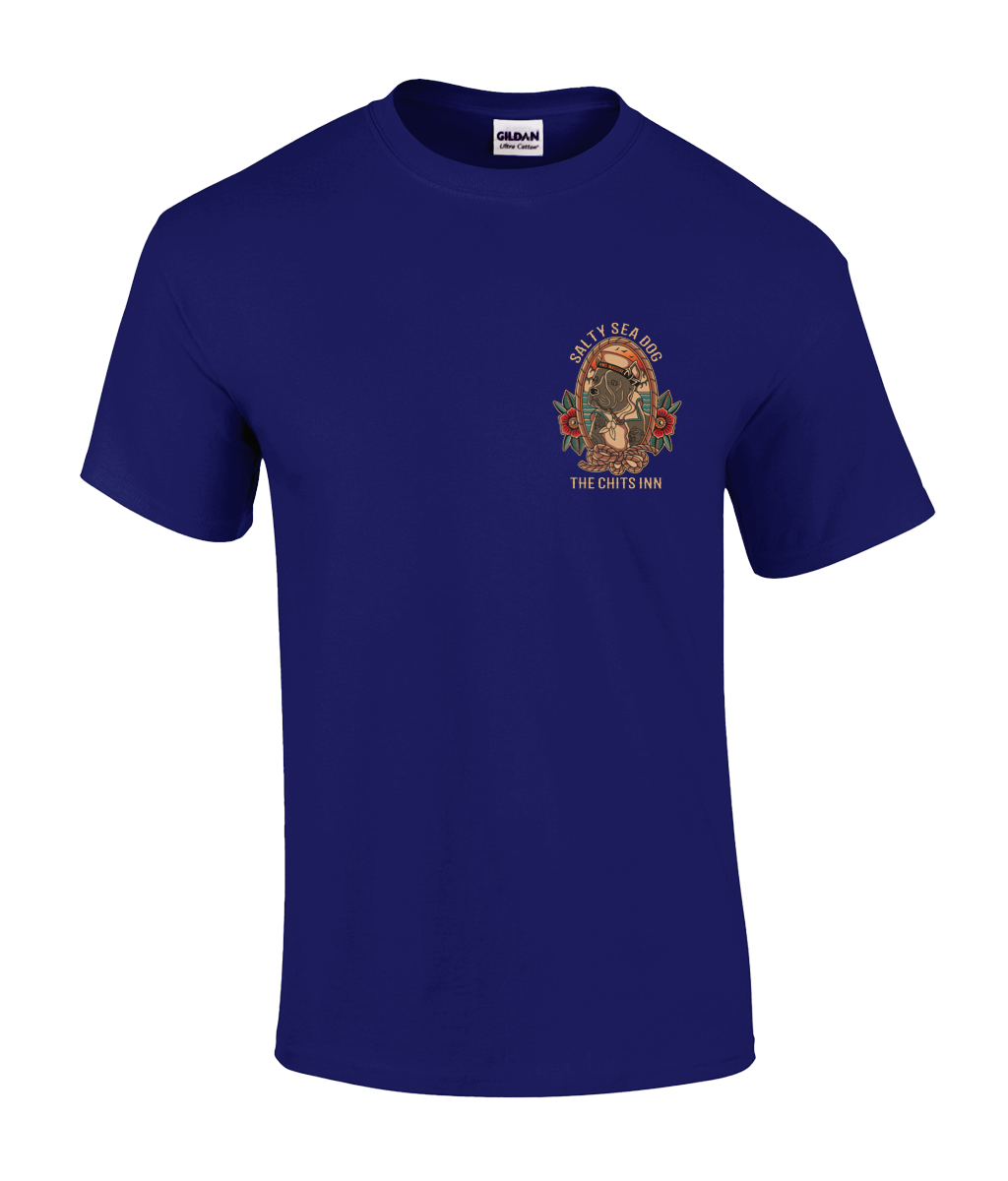 Salty Sea Dog T-Shirt | Nautical Sailor Tattoo Style Tee