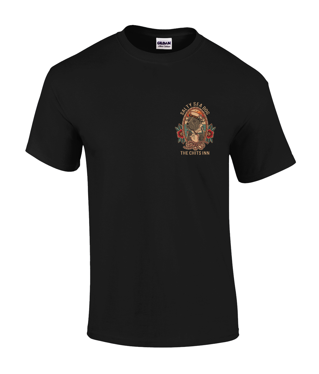 Salty Sea Dog T-Shirt | Nautical Sailor Tattoo Style Tee
