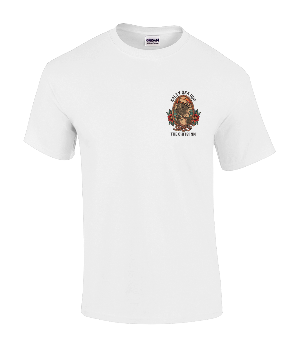 Salty Sea Dog T-Shirt | Nautical Sailor Tattoo Style Tee