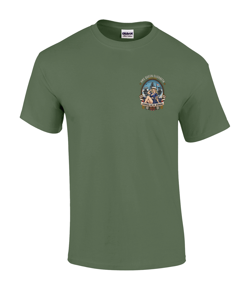 HMS Queen Elizabeth Sensors Group – “Spinning We’re Winning” T-Shirt