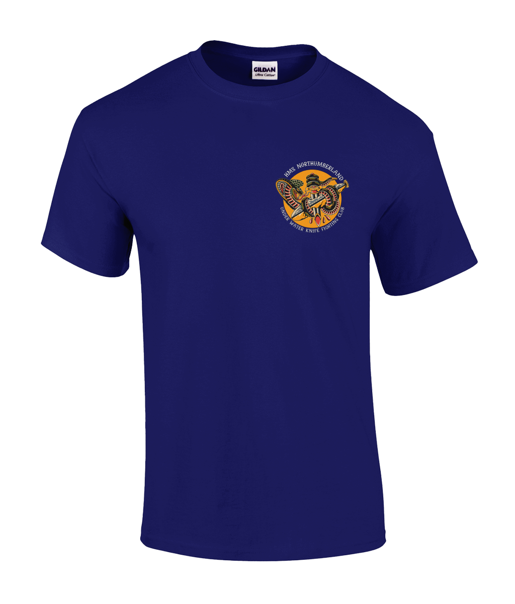 HMS Northumberland “Underwater Knife Fighting Club” T-Shirt – Nautical Military Graphic Tee