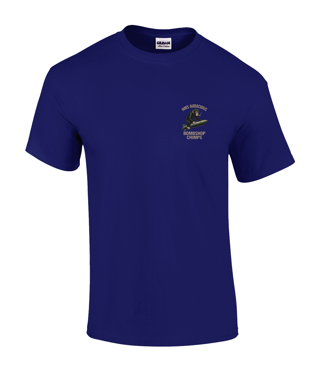 HMS Audacious Bombshop Chimp Custom Tee | The Chits Inn | Unisex T-Shirt