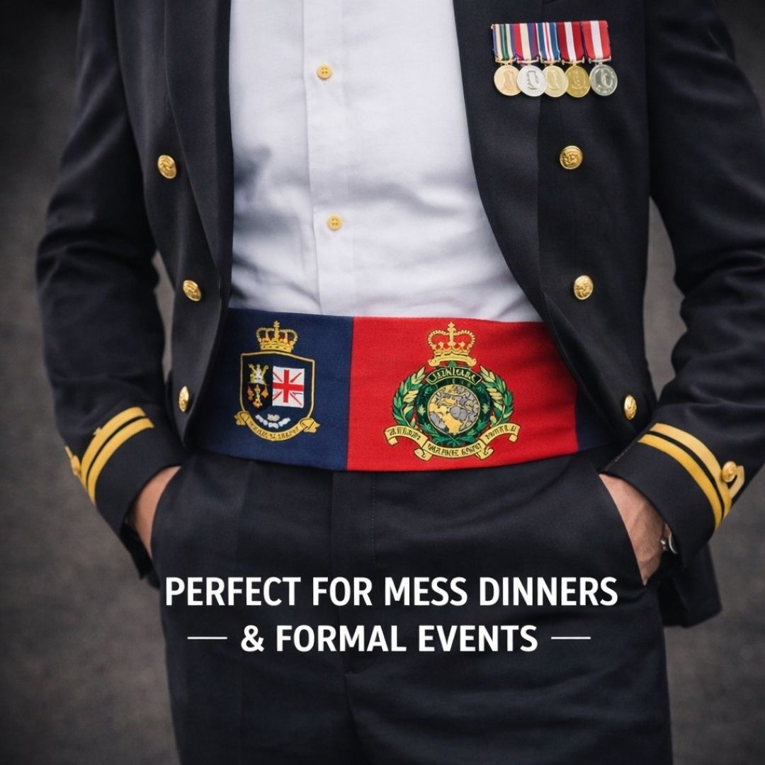 Custom Military Cummerbund UK | Royal Navy & Mess Dress Waistbands – The Chits Inn