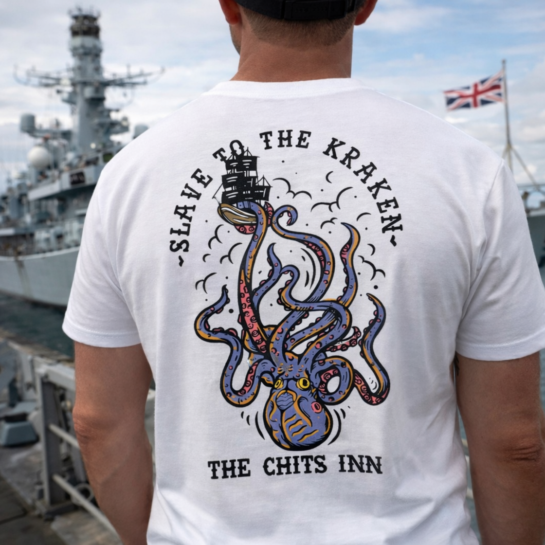 Slave to the Kraken T-Shirt – Heavyweight & Lightweight 100% Cotton Nautical Graphic Tee