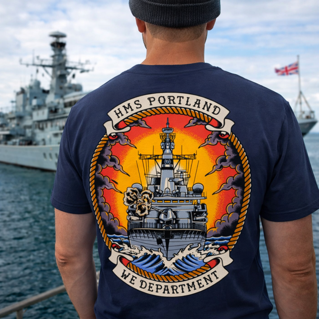 HMS Portland WE Dept T‑Shirt | The Chits Inn | Unisex T-Shirt