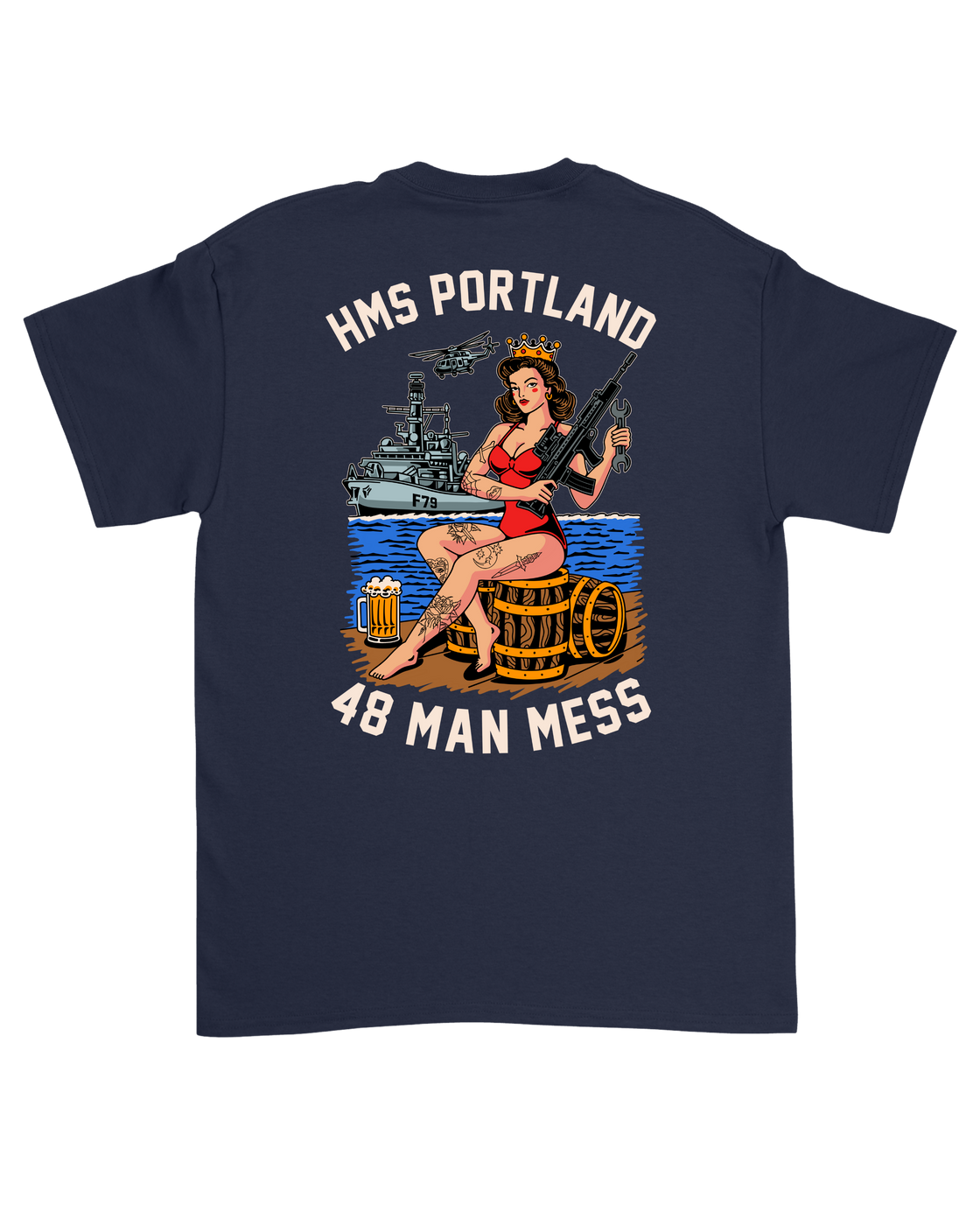 HMS Portland 48 Man Mess Custom Tee | The Chits Inn | Unisex T-Shirt