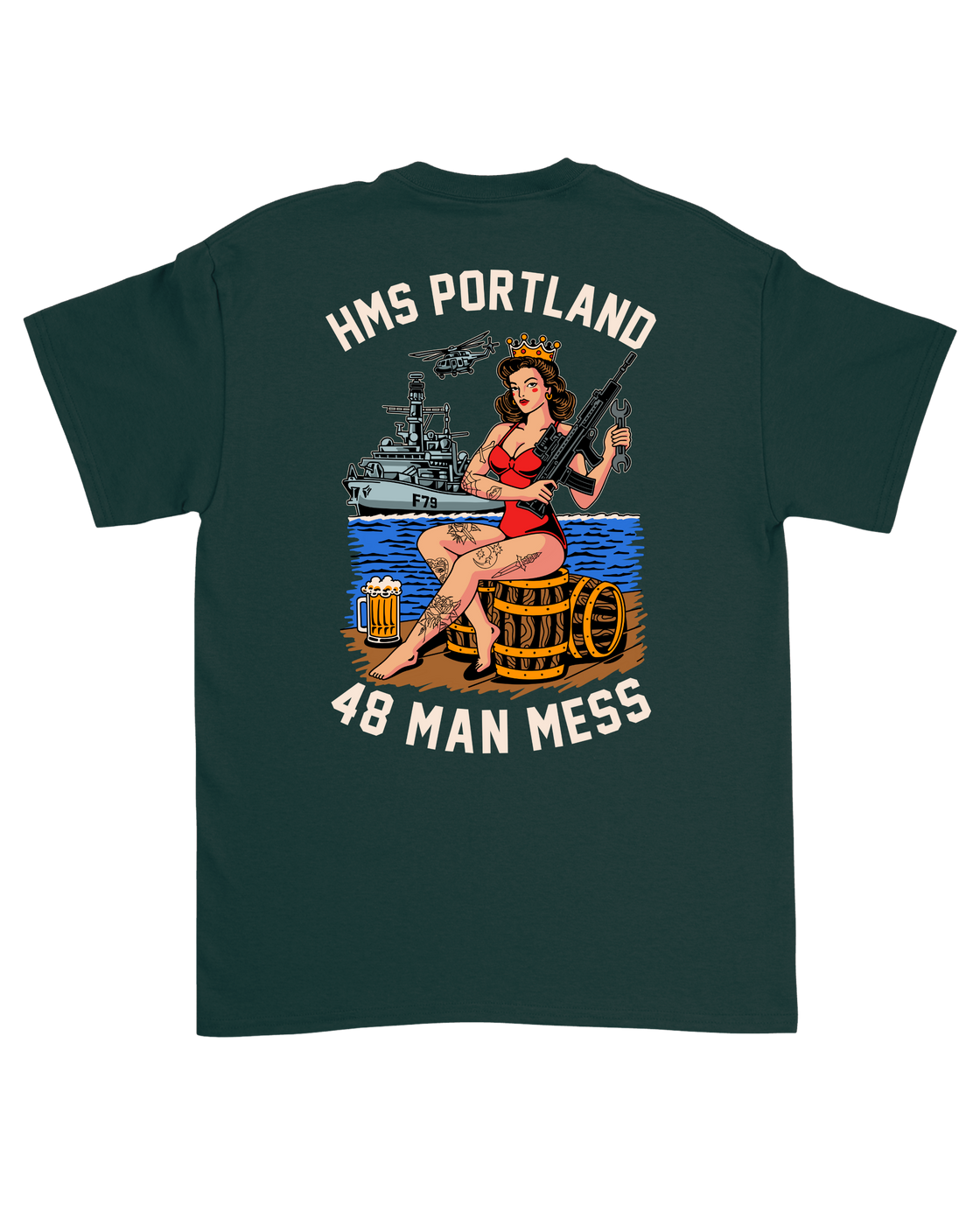HMS Portland 48 Man Mess Custom Tee | The Chits Inn | Unisex T-Shirt
