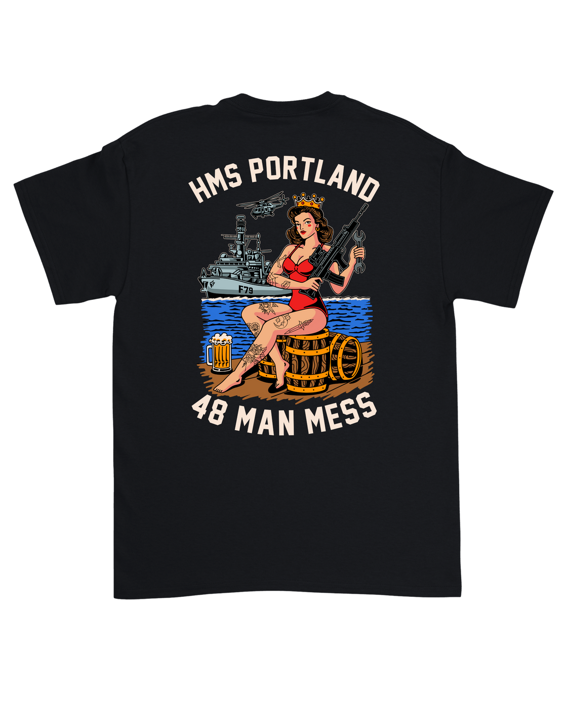 HMS Portland 48 Man Mess Custom Tee | The Chits Inn | Unisex T-Shirt