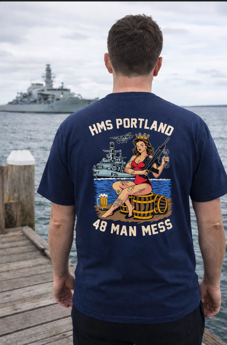 HMS Portland 48 Man Mess Custom Tee | The Chits Inn | Unisex T-Shirt