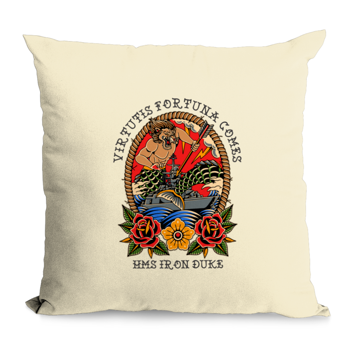 HMS Iron Duke Cushion – Nautical Heritage Meets Bold Design