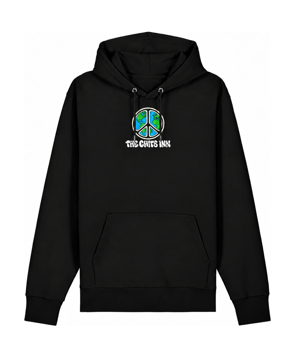 The Chits Inn World Peace Hoodie | Small Print, Big Message