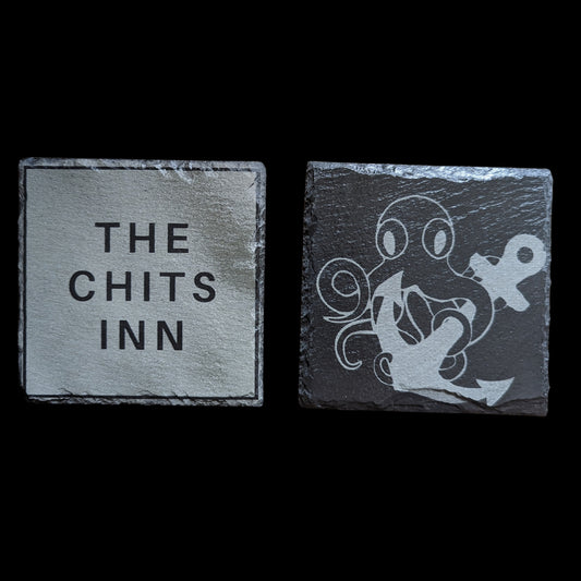 The Chits Inn Slate Coasters