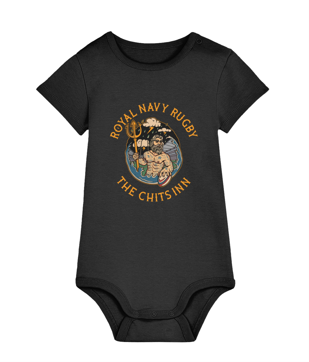 Royal Navy Rugby Supporters Baby Bodysuit: Perfect for Little Sailors