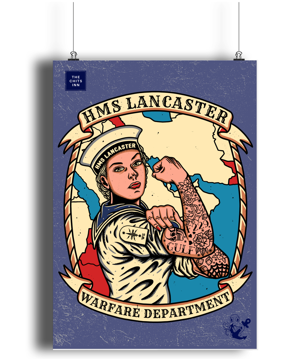 HMS Lancaster Warfare Department Mess Poster – The Chits Inn