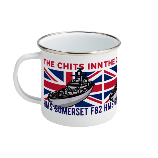 HMS Somerset F82 Enamel Mug