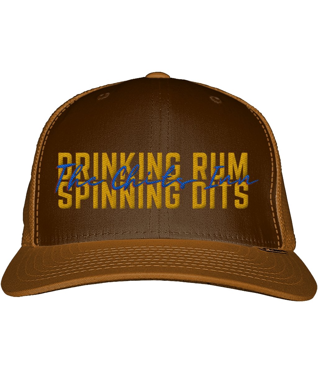Drinking Rum and Spinning Dits Snapback Trucker Cap - The Chits Inn