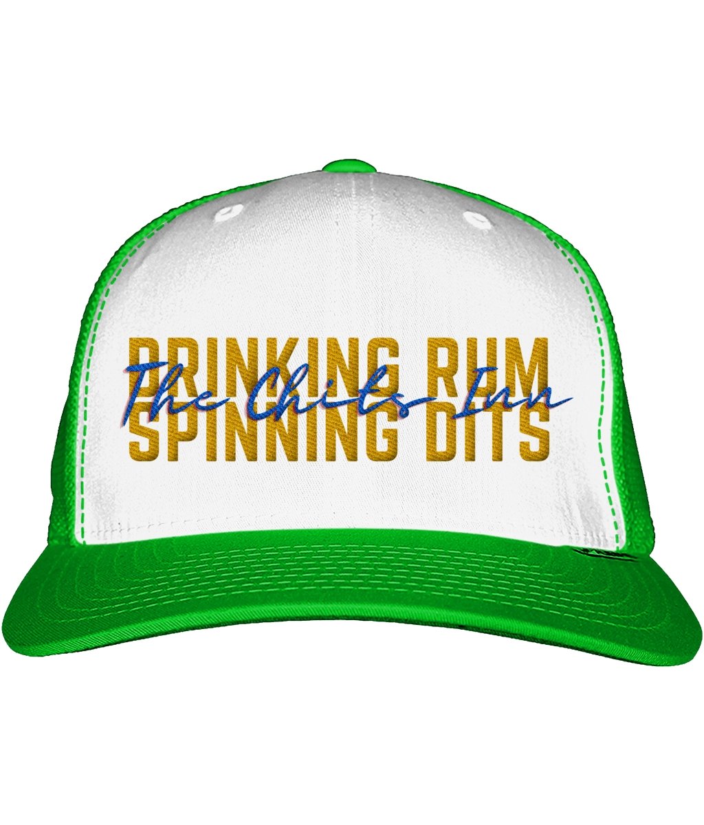 Drinking Rum and Spinning Dits Snapback Trucker Cap - The Chits Inn