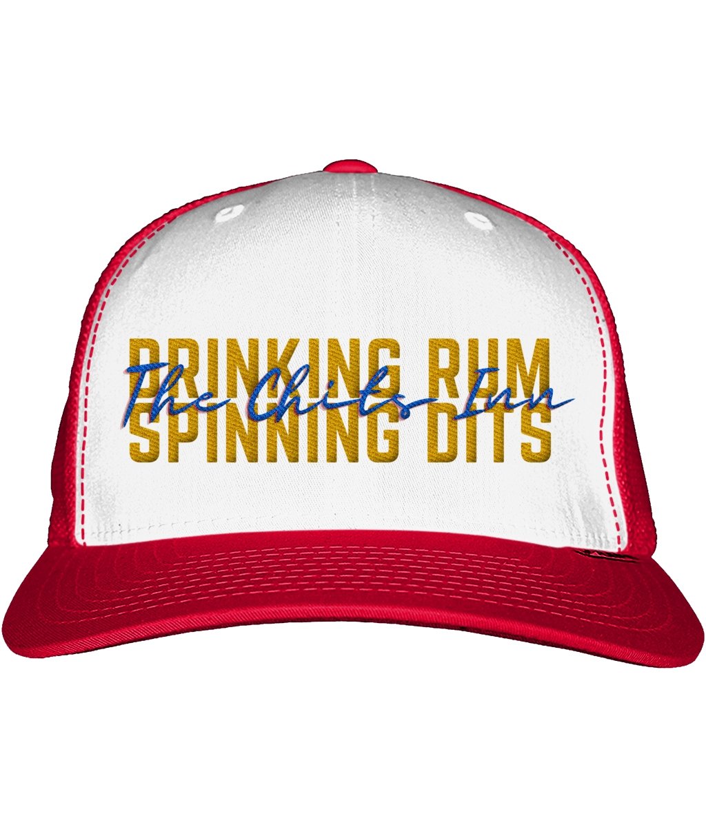 Drinking Rum and Spinning Dits Snapback Trucker Cap - The Chits Inn